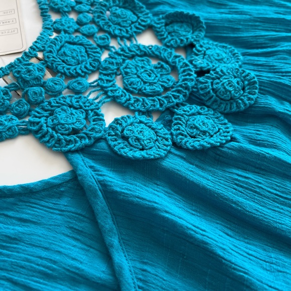 Vintage DCC Missy Turquoise Blue Tank Top, Boho, Medium - Picture 9 of 10